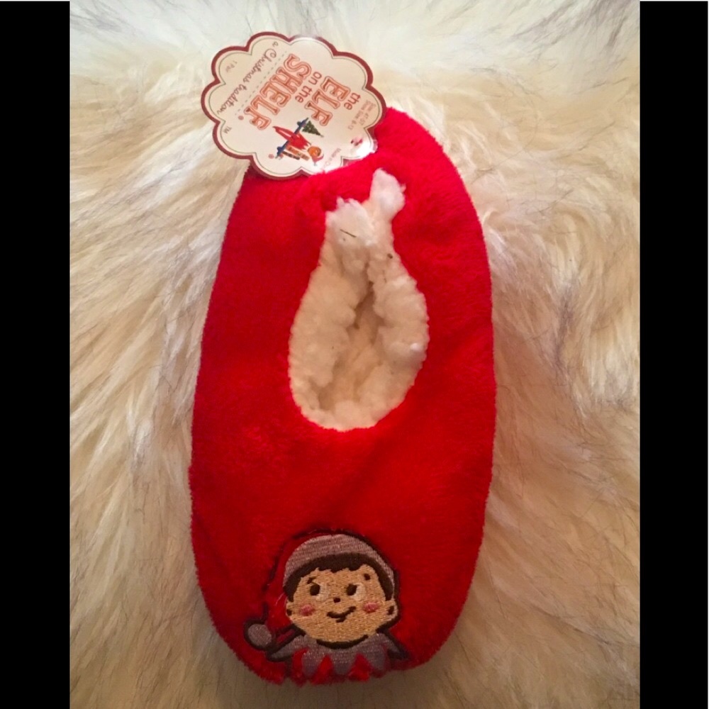 Christmas - Elf on the Shelf - Fuzzy Babba Slipper Socks